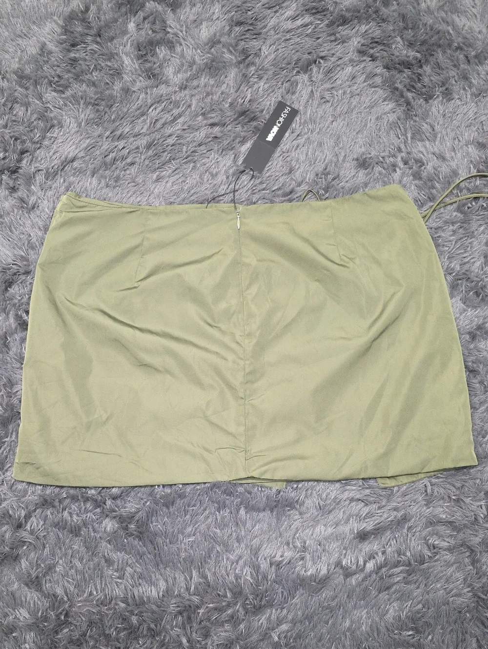 Fashion Nova- Just Like Heaven Low Slung Mini Skirt In Olive Green. Size XL. NWT